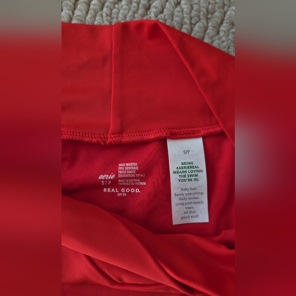 Aerie Size S High Crisscross Waisted Full Coverage Bottom & Scoop Swim Top -Set - Picture 4 of 9